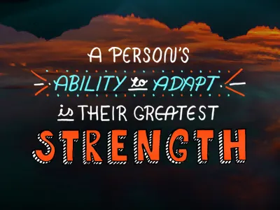 Adapt calligraffiti change graffiti hand drawn illustration lettering orange script sharpie strength type typography