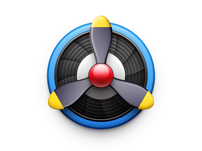 Propeller Icon airplane app icon engines fan blade mac icon macos icon osx icon machine plane plane head propeller realistic rotation sandor skeu skeuomorph skeuomorphism ui icon user interface icon ux icon