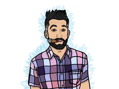 Celebration cigar. It's almost the weekend. cigar lineart lines tablet thick wacom