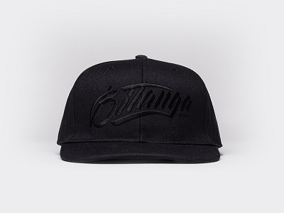 Snapback Black on Black branding lettering logo snapback