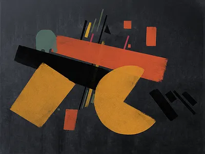 Ghostly Maze abstract art avant garde concept game nerdy old school print retro suprematism