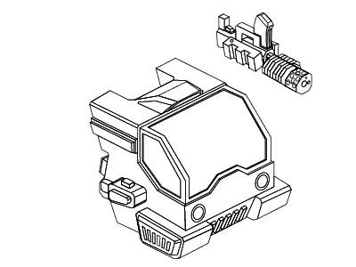 Line Isopod linework outline pixel sprite