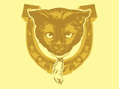 Mad Luck cat horseshoe illustration ipad luck rabbits foot vector