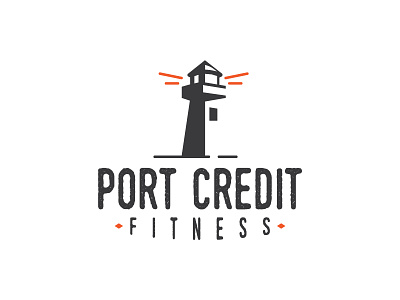 Port Credit Fitness branding fitness gym lighthouse logo ontario typography