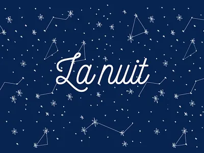 La Nuit illustration night pattern