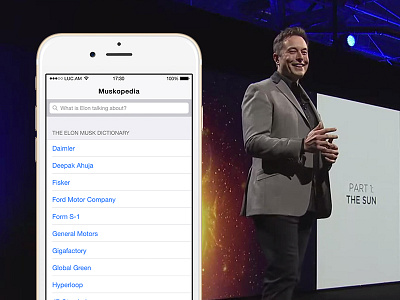 Muskopedia app application elon musk fun funny guidelines ios mobile musk muskopedia