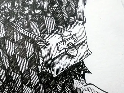 Bird Bag Detail bag bird black ink