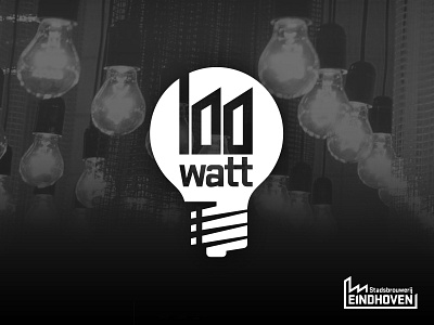 Logo 100 Watt Stadsbrouwerij beer branding brewery eindhoven exposure identity industrial light bulb logo modern schellensfabriek unique