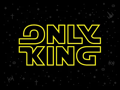 Only King // Star Wars crown disney fesyuk god illustration jesus king marco monogram shirt star wars