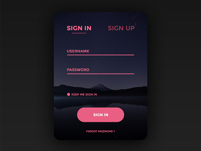Daily UI : #001 // Login Form dalyui day01 form login signin ui ux