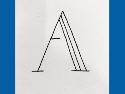 Typography Month 1: A a ink lettering sketch typography