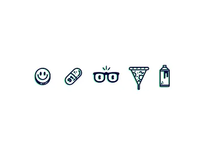ICXNS berlin capsule glasses graffiti icon set smiley street tablet