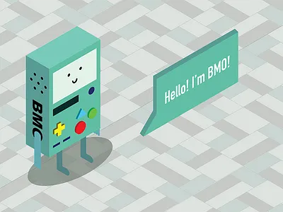 Isometric practice (BMO!) adventure time bmo illustration isometric lynda.com