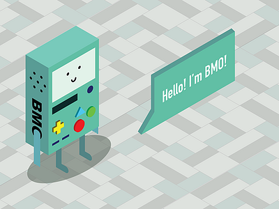 Isometric practice (BMO!) adventure time bmo illustration isometric lynda.com