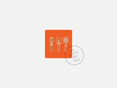 Ya Gotta Try This branding food foodie illustration logo type utensil