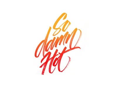 So Damn Hot brush calligraphy damn hot lettering script typography