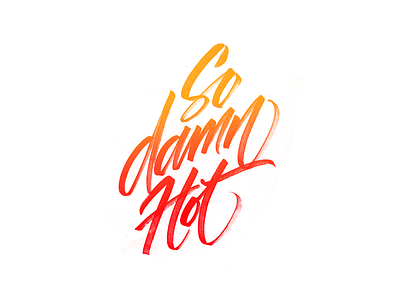 So Damn Hot brush calligraphy damn hot lettering script typography