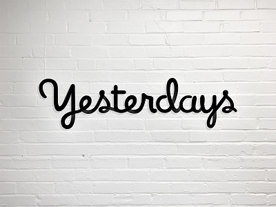 Yesterdays branding font handwriting logo restaurant script