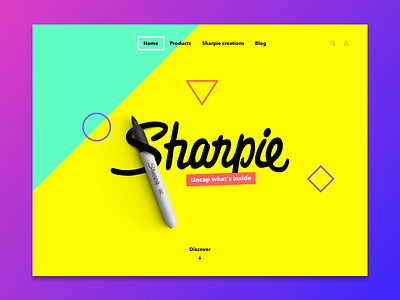 DailyUI 003 dailyui landing landing page sharpie vivid