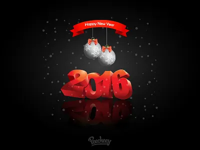 Happy New Year adobe free new year ornament vector
