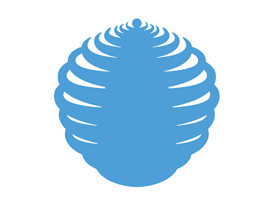 WIP Identity for philanthropic group blue cutting room floor logo ripple sphere symbol