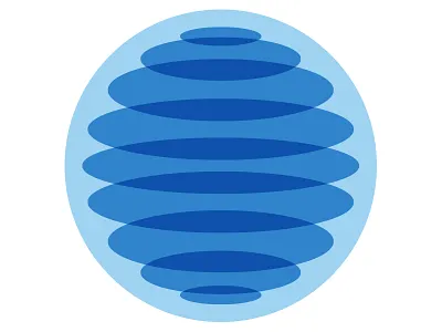 WIP Identity for philanthropic group blue circle cutting room floor logo overlay ripple water