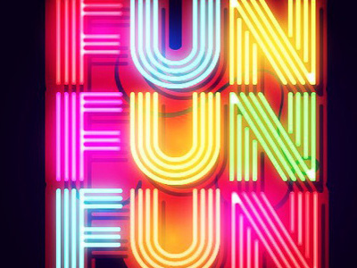 FUN FUN FUN Neon app bright chat fun lights messenger neon pack sticker viber