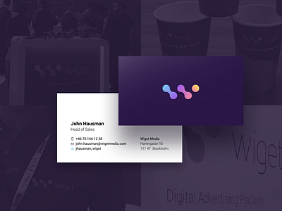 Wiget Media - Brand Identity brand colorful flat fluid fresh gradient identity sytem logo logotype marketing signet simplicity