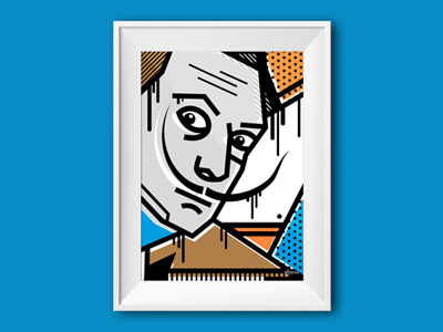 Abstracts 101: Famous Portraits: Dali abstract art de stijl geometry illustration patterns pop art salvador dali shapes vector