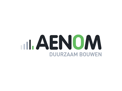 AENOM logo construction company energy logo sustainable