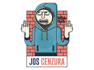 Jos Cenzura angry hoodie protester romania311 stop censorship vandal club
