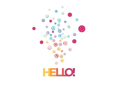 Hello Dribbble debut invitation