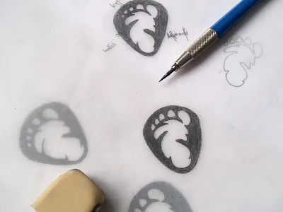 Process Shot footprint logo shield sports symbol winter yeti