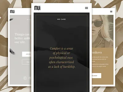 Lifestyle mag - mobile design fashion floral mobile ui web