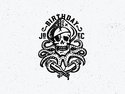 Fake Tattoo 2015 birthday bottles illustration octopus pirate scull tentacles texture