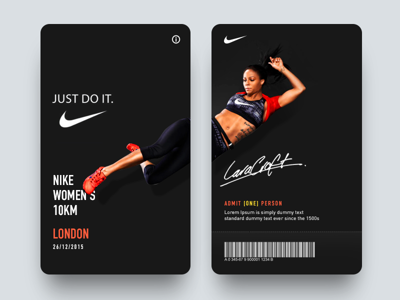 Example of Daily UI #18 - Nike Pass