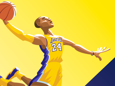 Kobe basketball bryant espn illustration kobe lakers nba sports