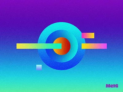 Psychedelic Shapes - Day #3 bright circle colorful geometric gradient joyful magic mehi minimal psychedelic
