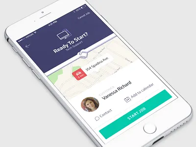 Time To Get Busy contact illustration iphone map profile purple ui