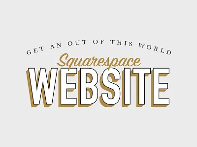 Website Package display font gold package squarespace title type website