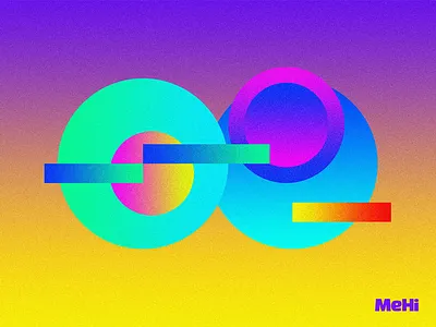 Psychedelic Shapes - Day #2 bright circle colorful geometric gradient joyful magic mehi minimal psychedelic