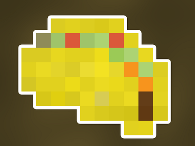 8-bit Taco 8 bit sticker taco