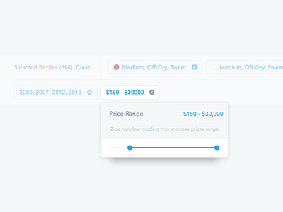 Find A Bottle, Filter Products Down to the Last Detail design dropdown ecommerce filter popover price shop shopping slider ui ux wine