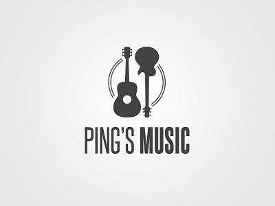 Ping's Music icon design logo design typography