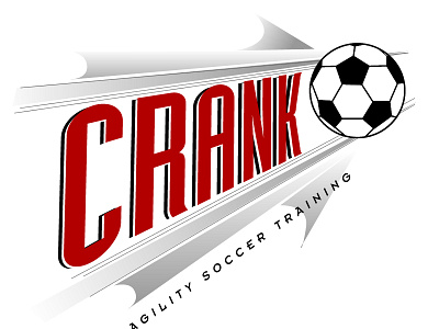 CRANK Agility Soccer Training Logo crank private soccer training sports logo design