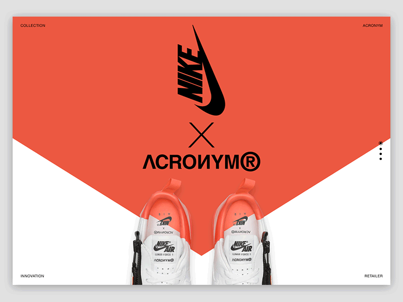 DailyUI :: 003 Lading Page daily dailyui gif landing minimal nike simple sketch ui web website