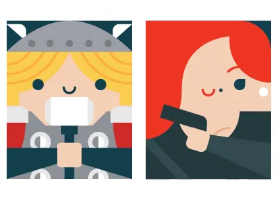 Avengers 1 avengers black widow illustration superhero thor vector