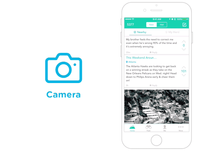 Yik Yak Camera camera ios ui ux yik yak