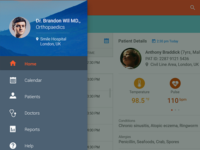 Doctor Screen doctor material design medical ui ux