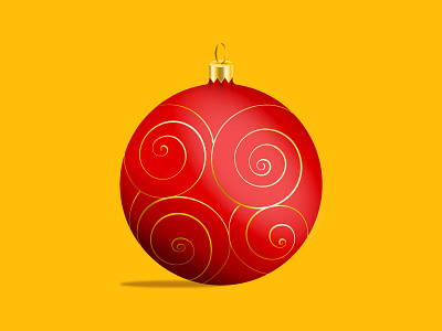 Ornament christmas gradients illustrator ornament shadows swirls vector